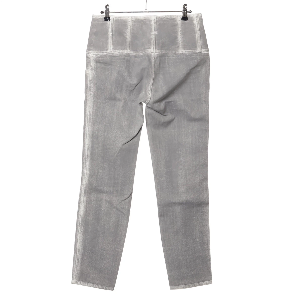 本物 シャネル COCOボタン ウエストツイード ストレッチ デニムパンツ 38 シャネル ココボタン コットン×ポリウレタン デニムパンツ 38