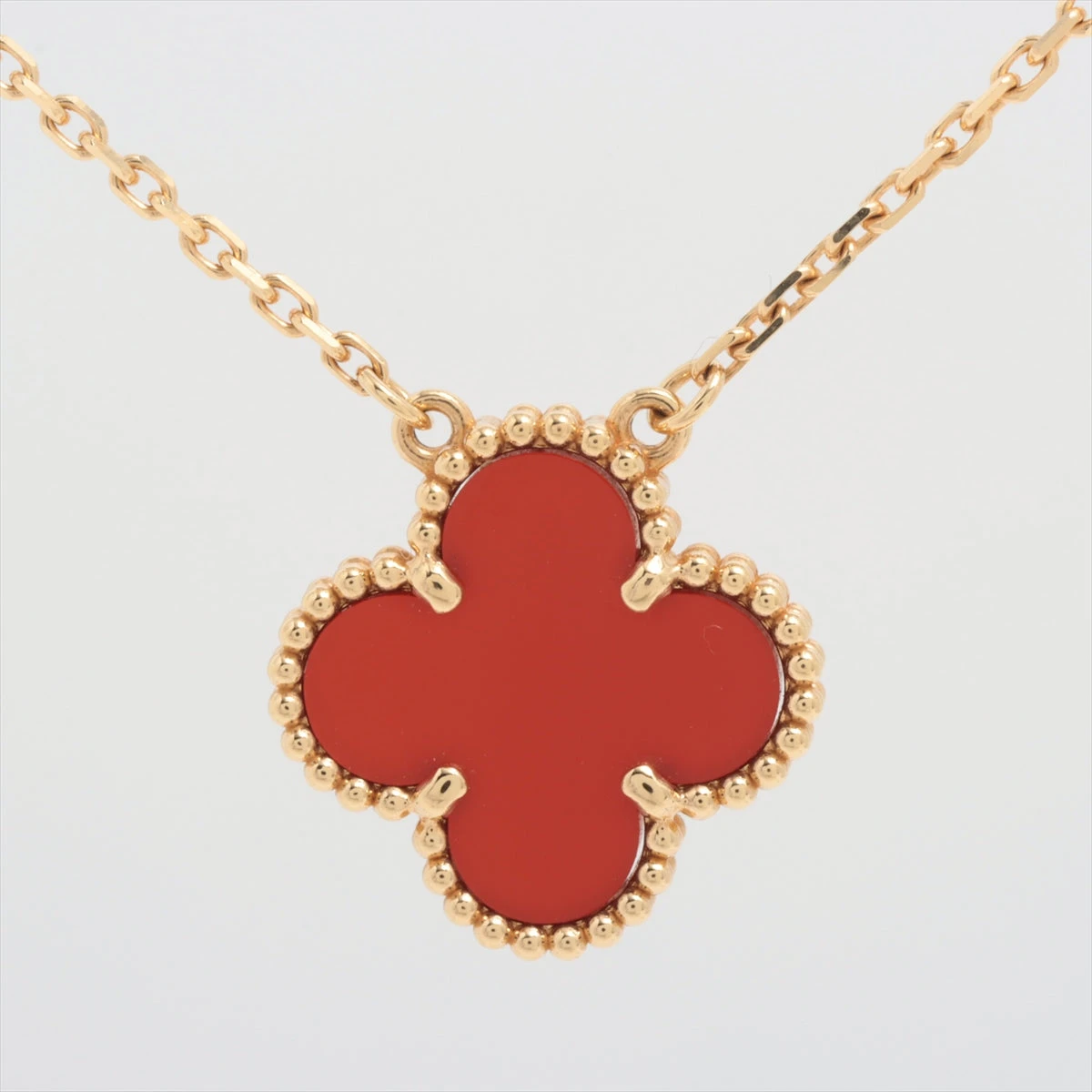 ✴︎希少✴︎ アンティークネックレス オリジナルデザイン カーネリアン ヴァンクリーフ&アーペル ヴィンテージアルハンブラ