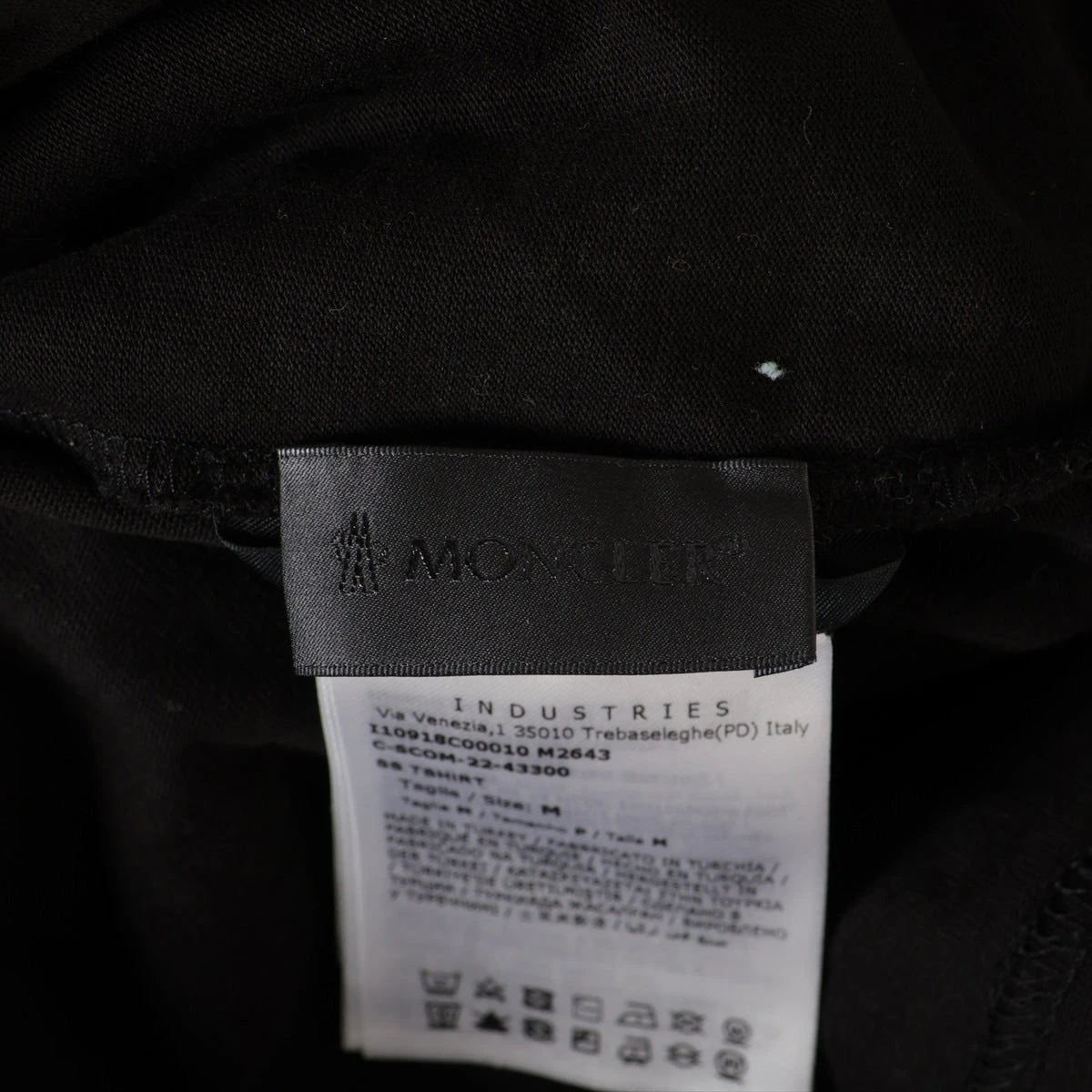モンクレール 22年 コットン Tシャツ M メンズ ブラック I10918C00010 