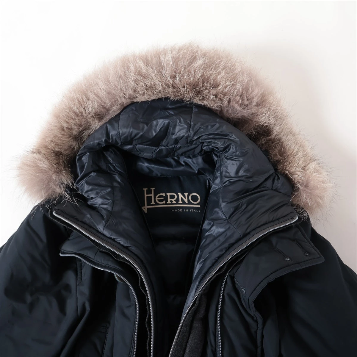 ヘルノダウンコート　46 ネイビー HERNO 【並行輸入品】ヘルノ ダウンコート ダウンチェスター