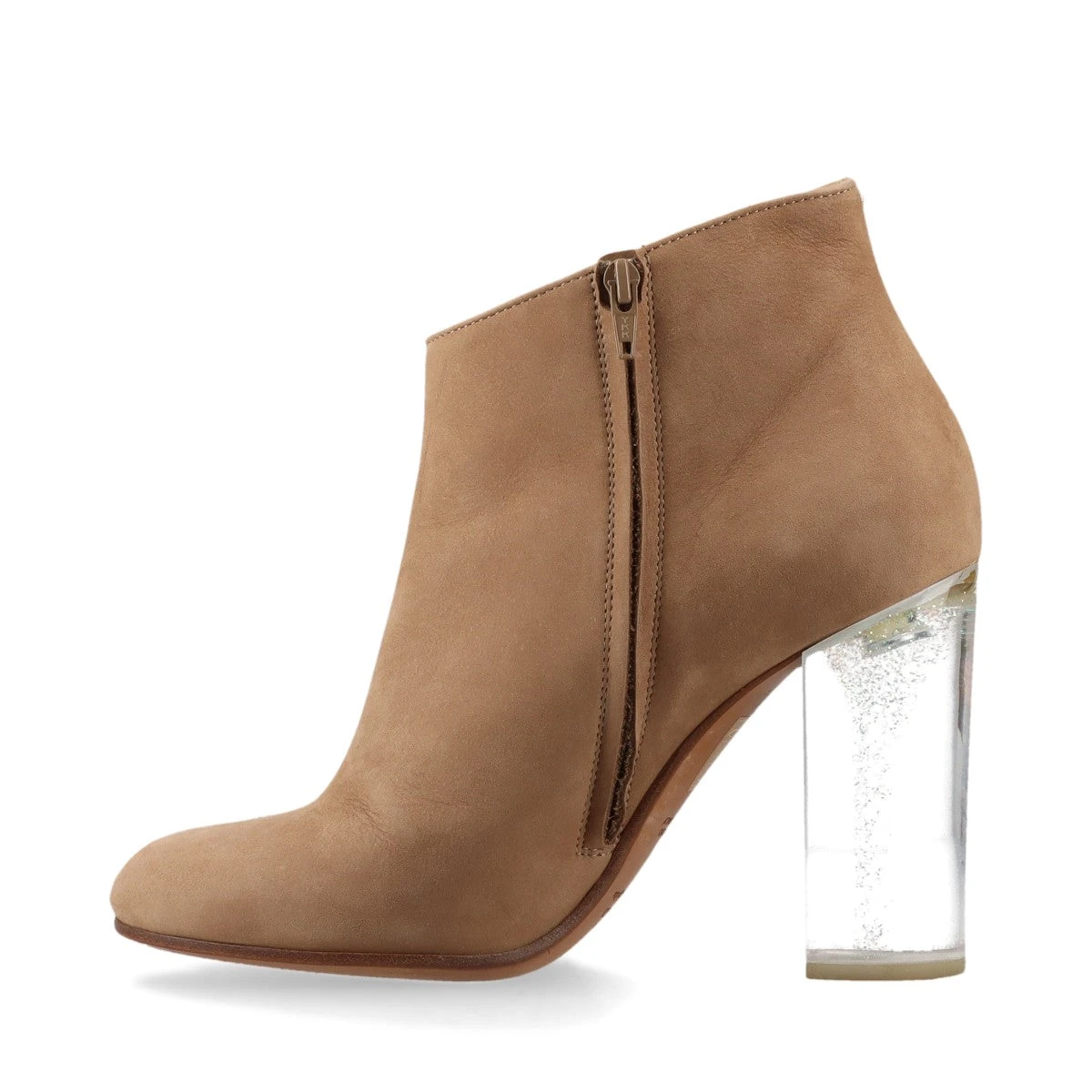 マルタンマルジェラ ブラウン クリアヒール 足袋ブーツ マルジェラ