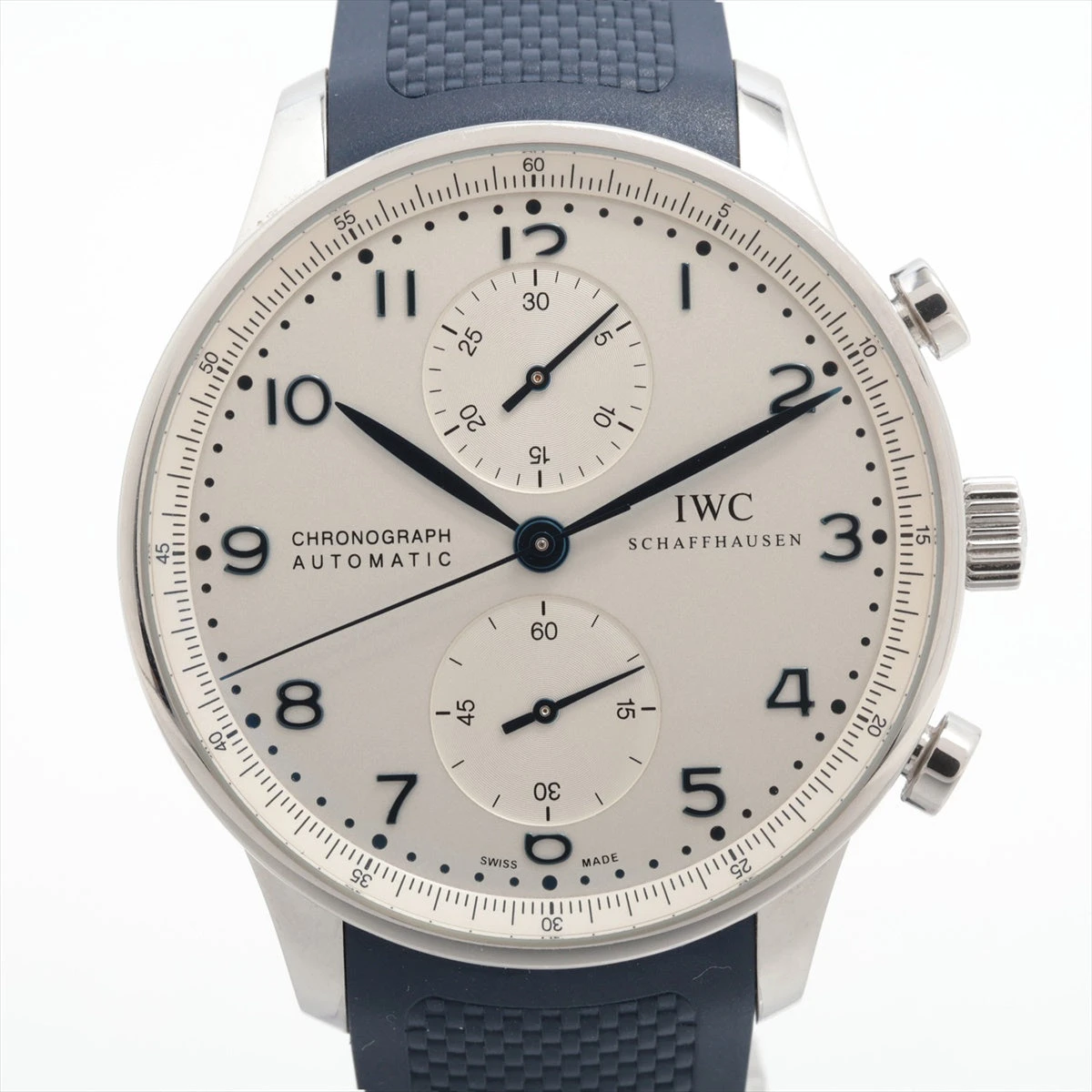 IWC ポルトギーゼ クロノグラフ IW371446 SS×ラバー AT シルバー