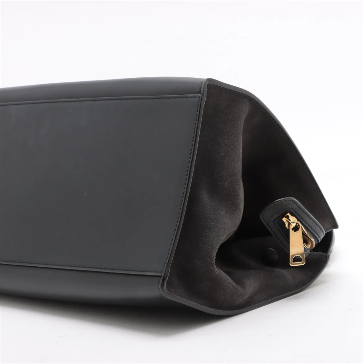 セリーヌ 型押しレザー トラペーズ 2way ハンドバッグ ブラック セリーヌ] CELINE セリーヌ トラペーズ クロコ型押し カーキ