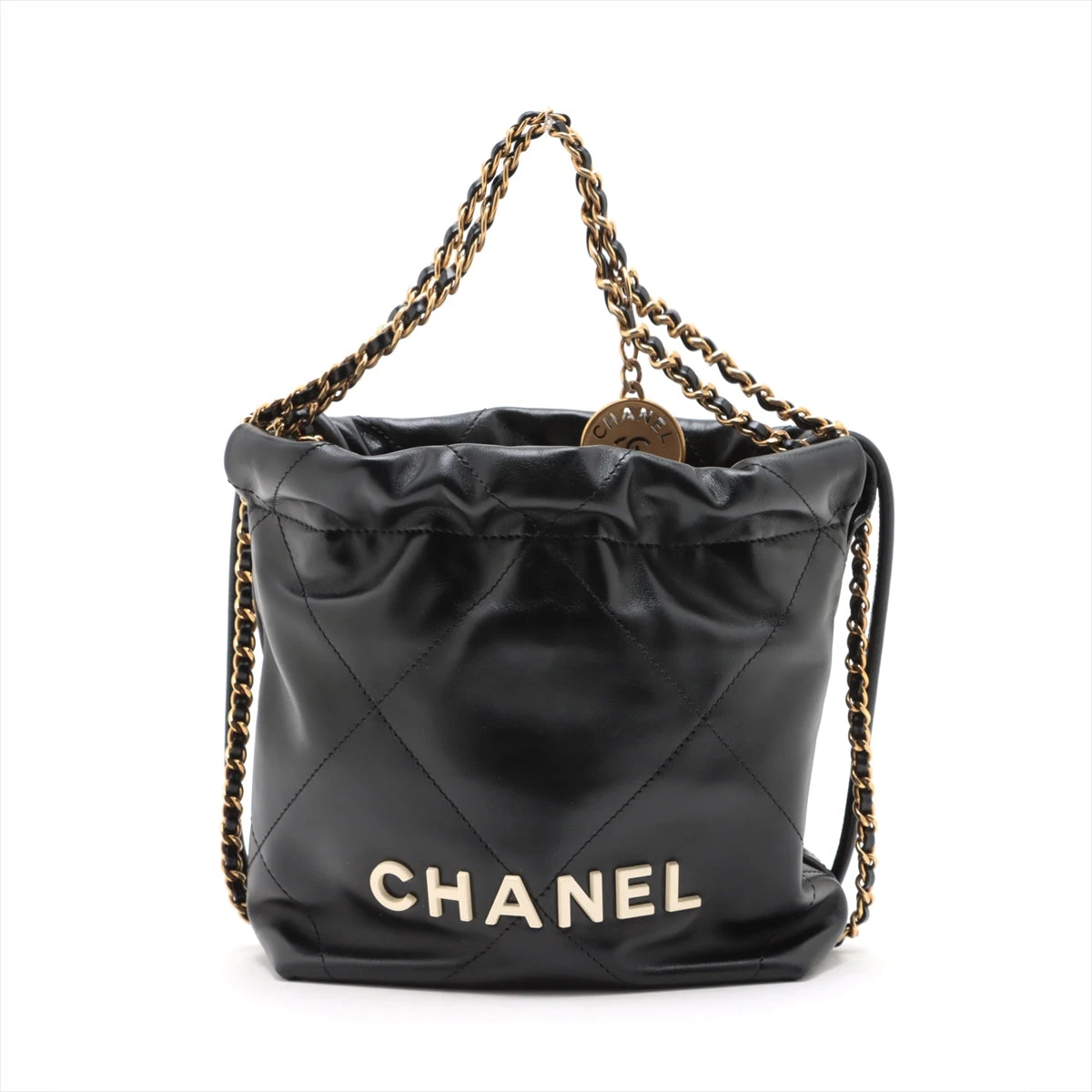 CHANEL 黒 レザー ショルダーバッグ