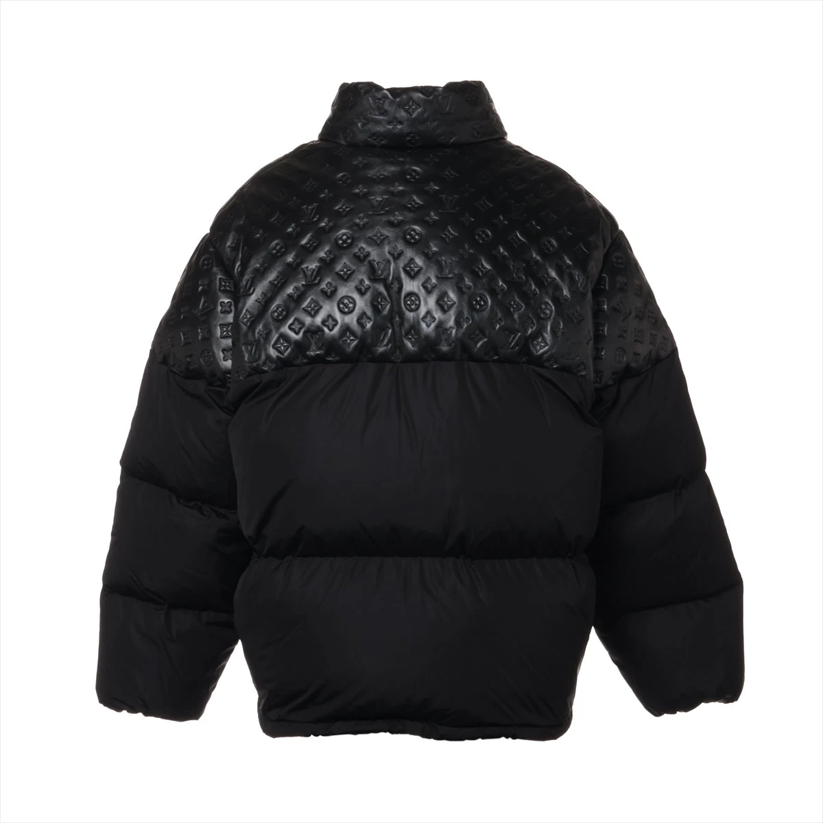 ヴィトン 23AW ラムスキン×ナイロン ダウンジャケット 56 メンズ 