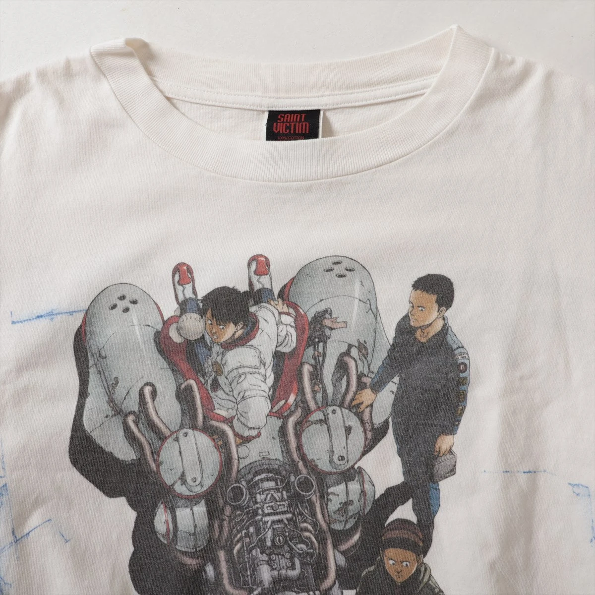 セントマイケル コットン Tシャツ XL メンズ ホワイト SM-YS8-0000-C21 