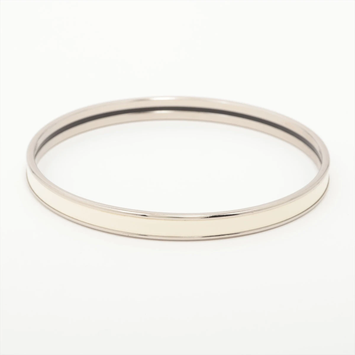 エルメス ユニ バングル GP シルバー×ホワイト A3233577｜中古ブランド