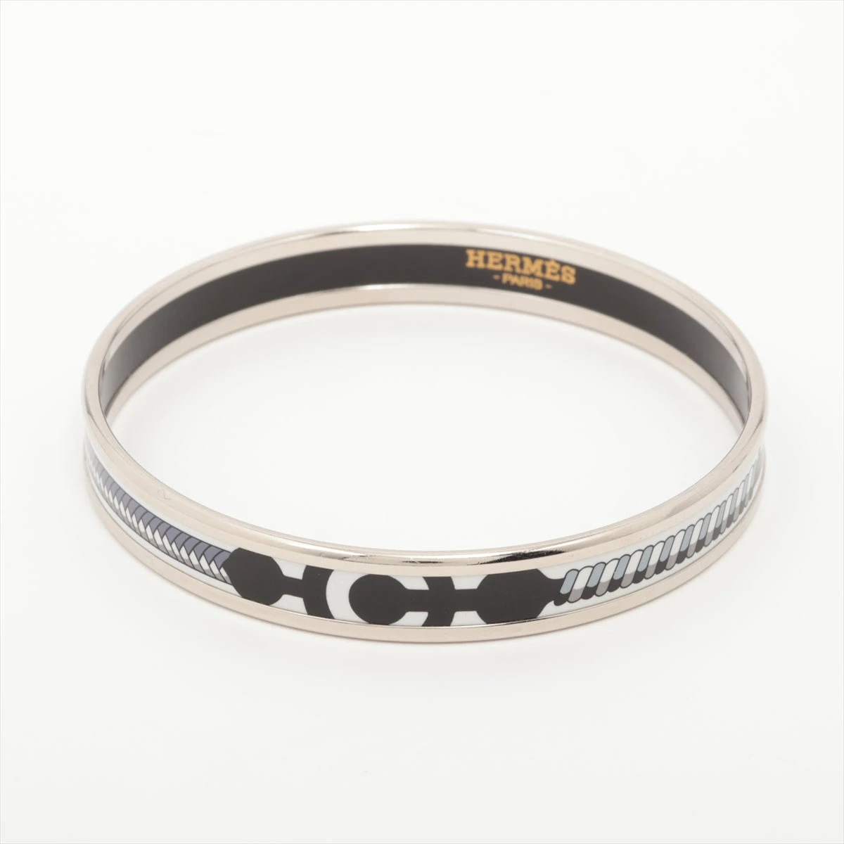 エルメス エマイユPM バングル GP シルバー A3233576｜中古ブランド品