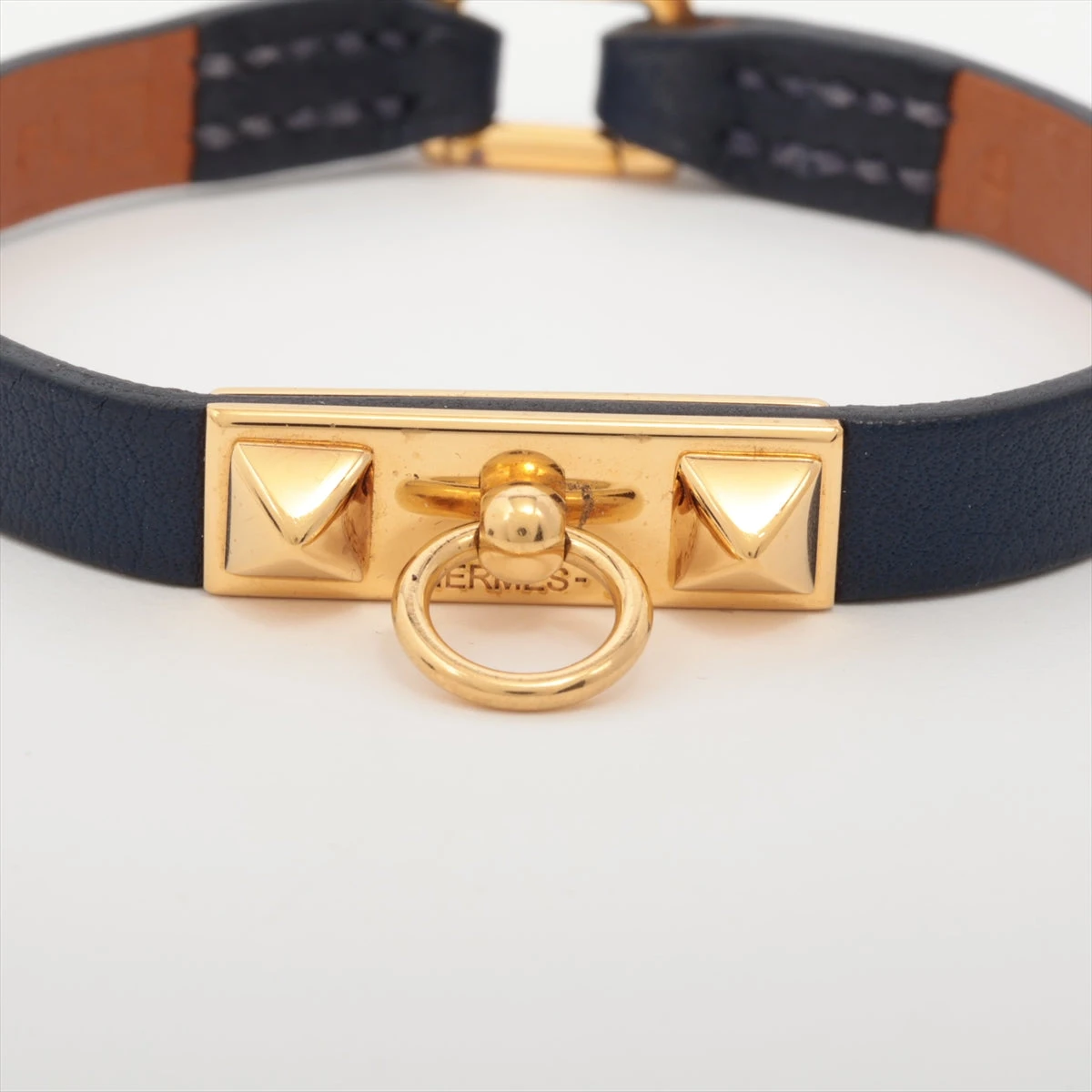 ◇エルメス◇GP×革/マイクロリヴァル/ブレスレット/刻印:X/ブランド HERMES エルメス レザー ブレスレット リヴァル・ミニ ヴォー