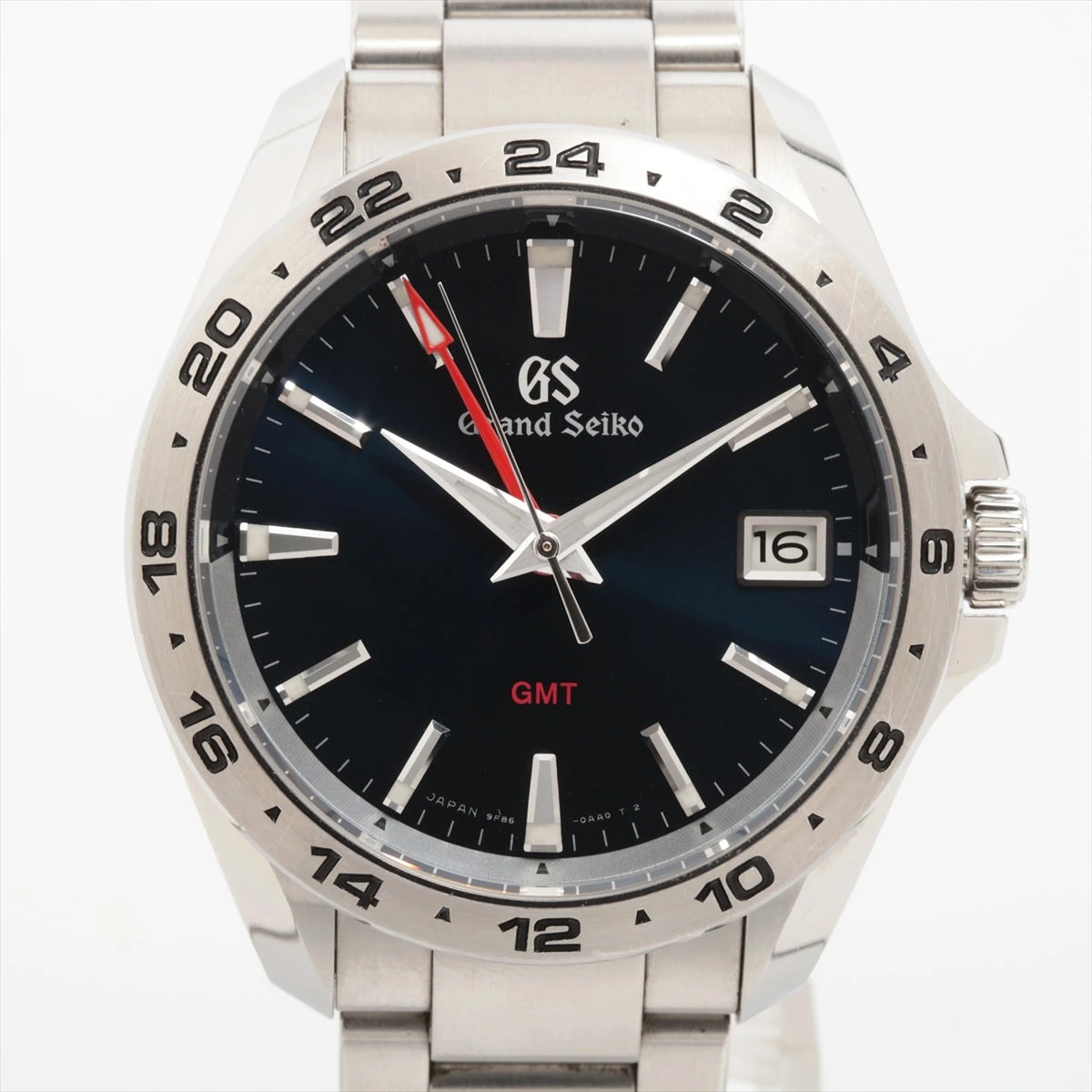 素敵でユニークな GMT スポーツコレクション グランドセイコー 9F86-0AB0 青 QZ SS 時計