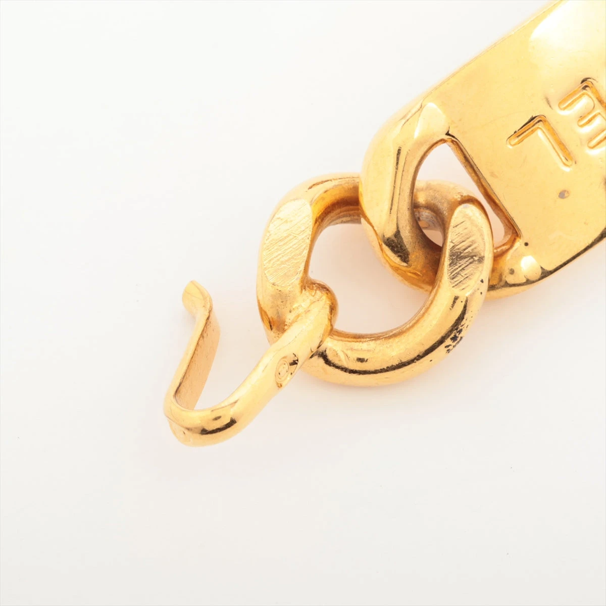 シャネル ココマーク チェーンベルト GP×レザー ボルドー