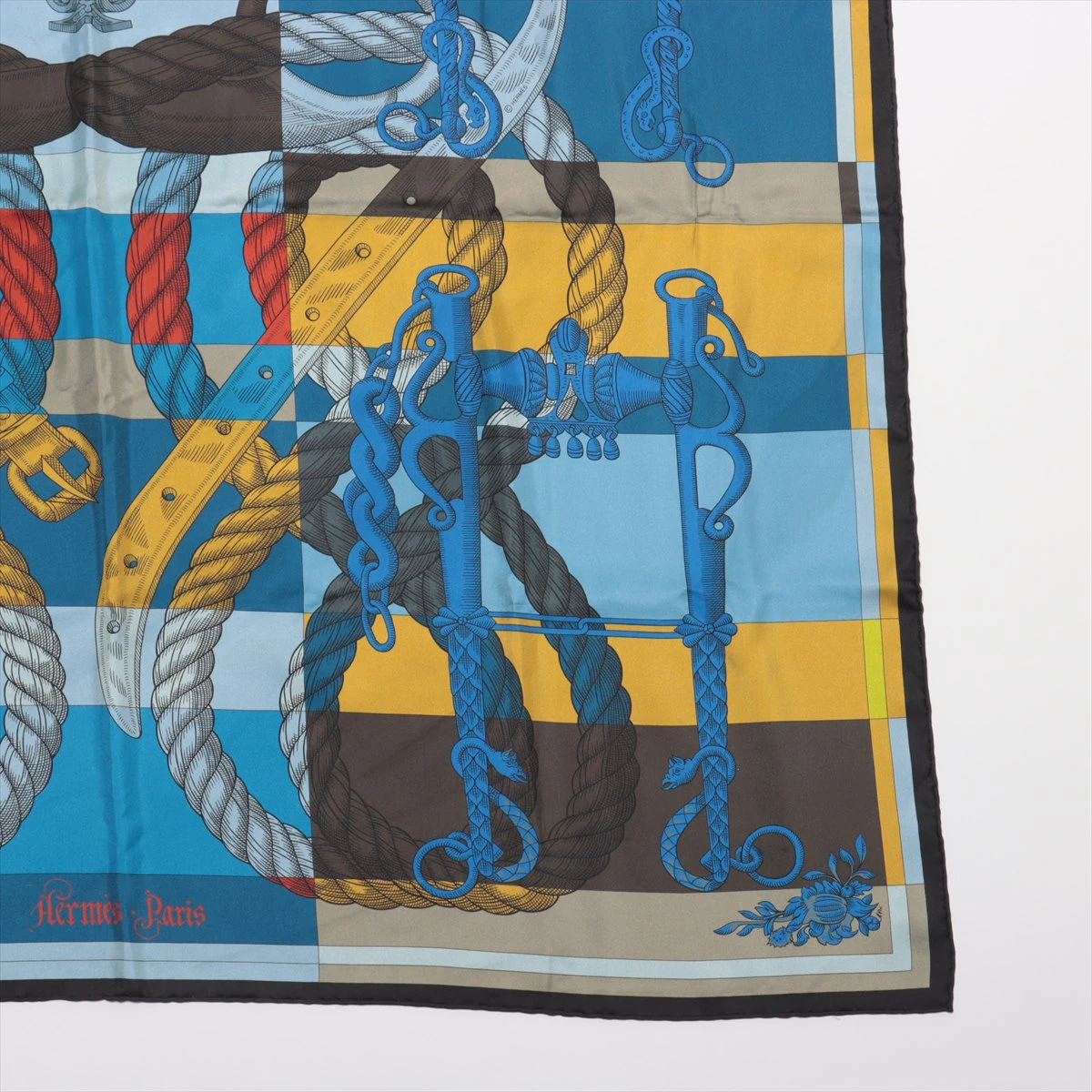 エルメス　スカーフ　カレ90 ダブルフェイス　デッラ　カヴァッレリア エルメス HERMES 大判スカーフ カレ90 ダブルフェイス デッラ