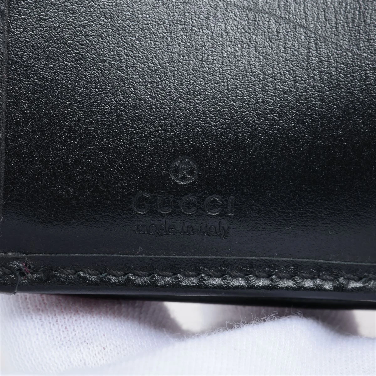 グッチ　ホースビット　二つ折り財布　コンパクトウォレット　金具　ブラック　レザー GUCCI グッチ Wホック 二つ折り財布 コンパクトウォレット