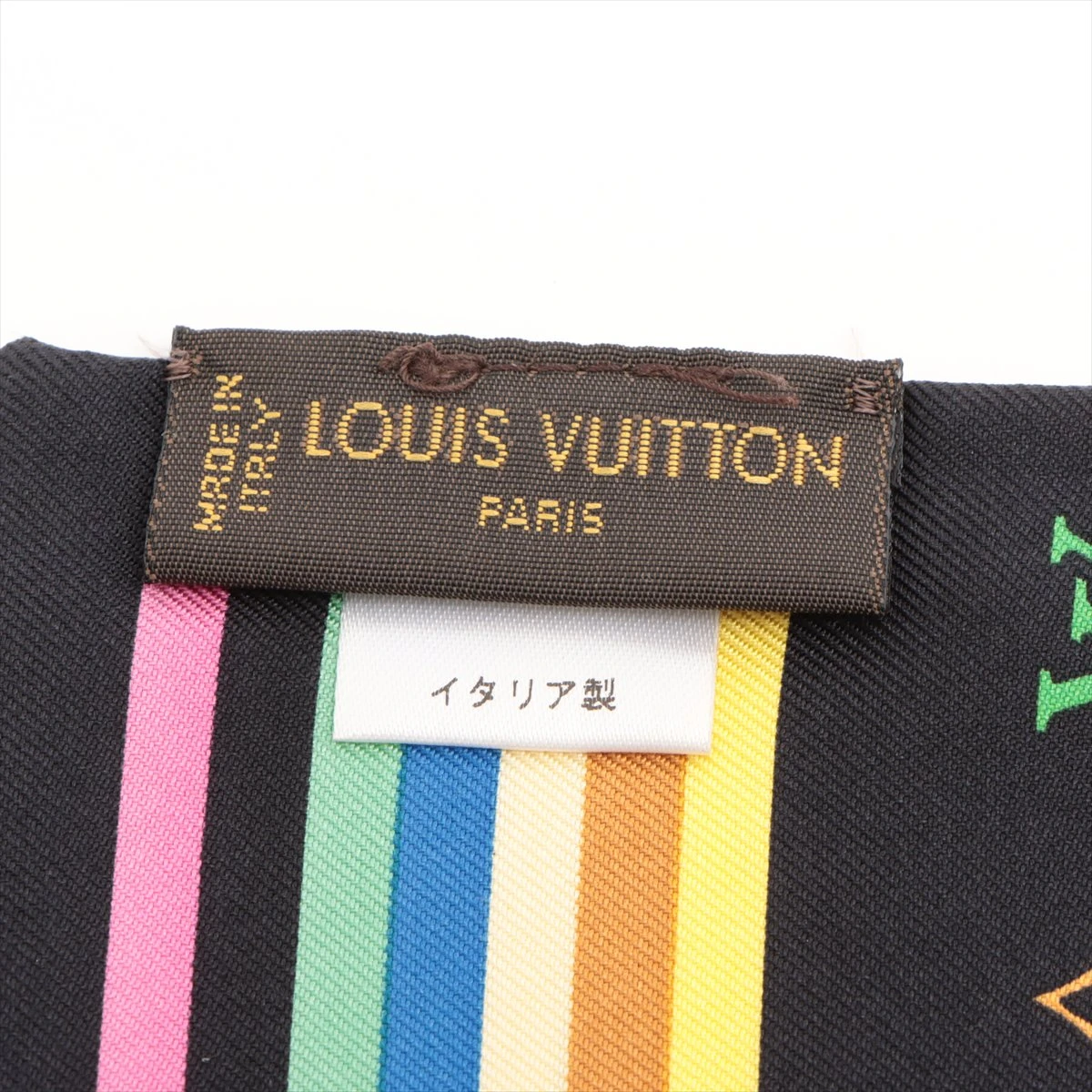 LOUIS VUITTON スカーフ バンドー モノグラム マルチカラー 黒