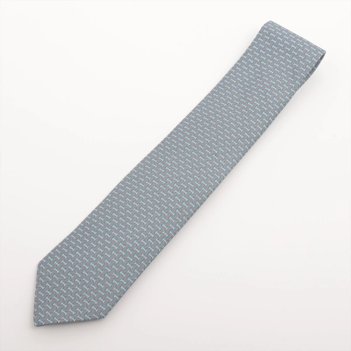 HERMES シルク グレー ネクタイ エルメス ネクタイ シルク グレー A3233057｜中古ブランド品