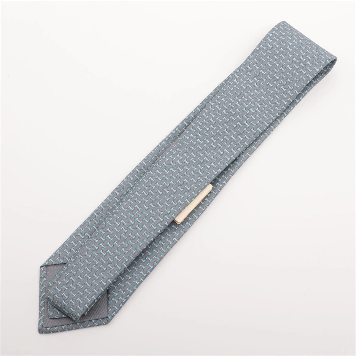 エルメス ネクタイ シルク グレー A3233057｜中古ブランド品