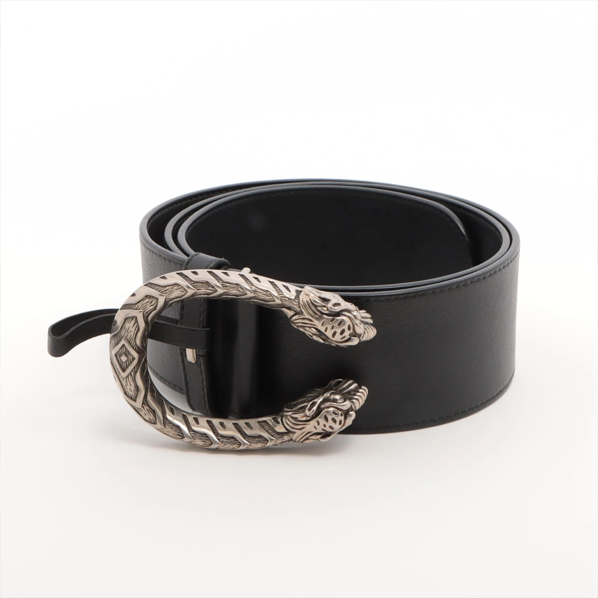 グッチ ベルト小物 レザー ブラック シルバー Sold Out－【GUCCI グッチ】シグネチャーレザーベルト（黒