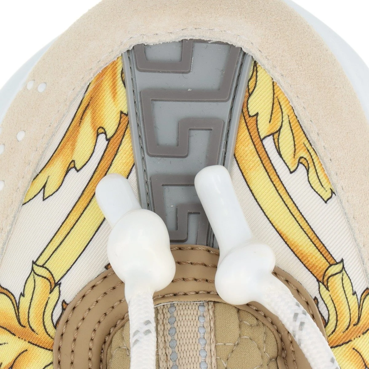 ヴェルサーチェ チェーンリアクション ファブリック×ラバー スニーカー