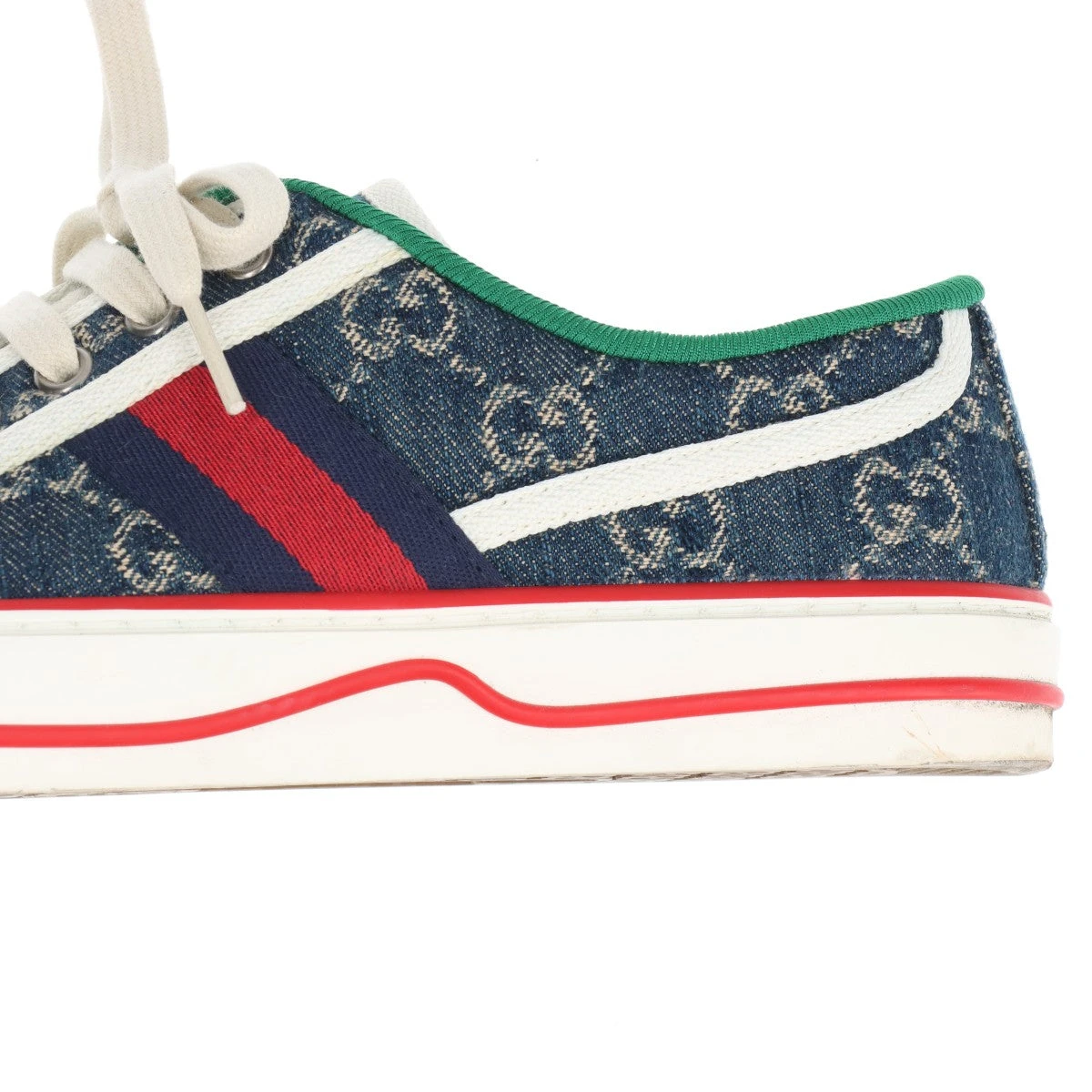 グッチ TENNIS 1977 デニム スニーカー 36 レディース ネイビー