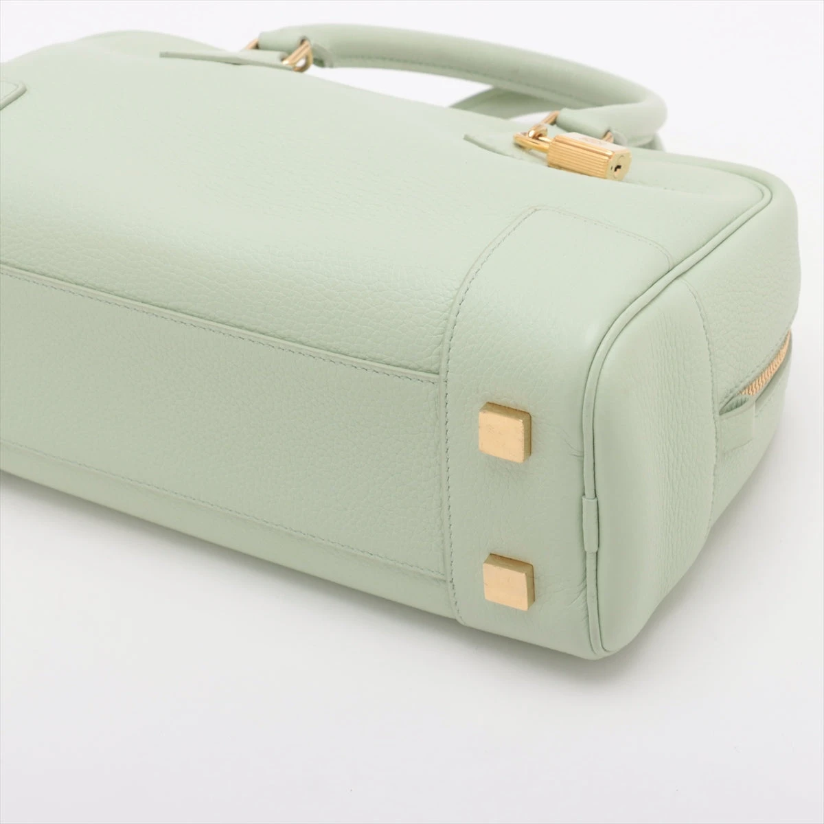 正規品 ロエベ アマソナ ビジネスバッグ オールレザー アナグラム グリーン LOEWE（ロエベ） 中古 ハンドバッグ レディース ブランド アマソナ23