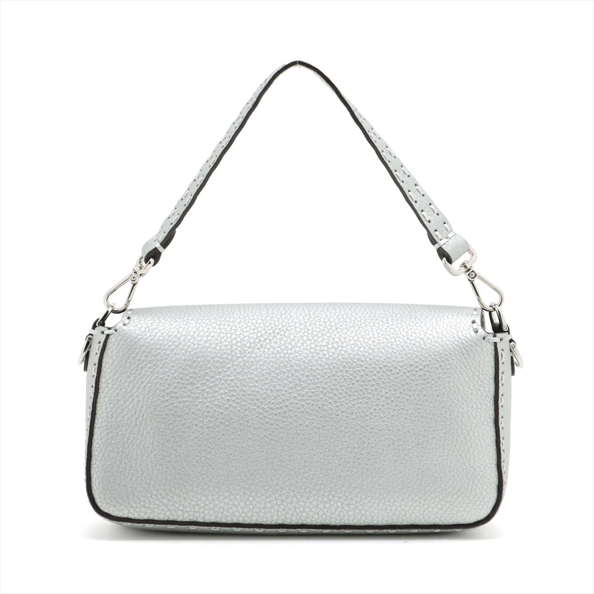 激レア　フェンディ　マンマバケット　ハンドバッグ　シルバー　ガンメタ フェンディ セレリア マンマバケット レザー ショルダーバッグ