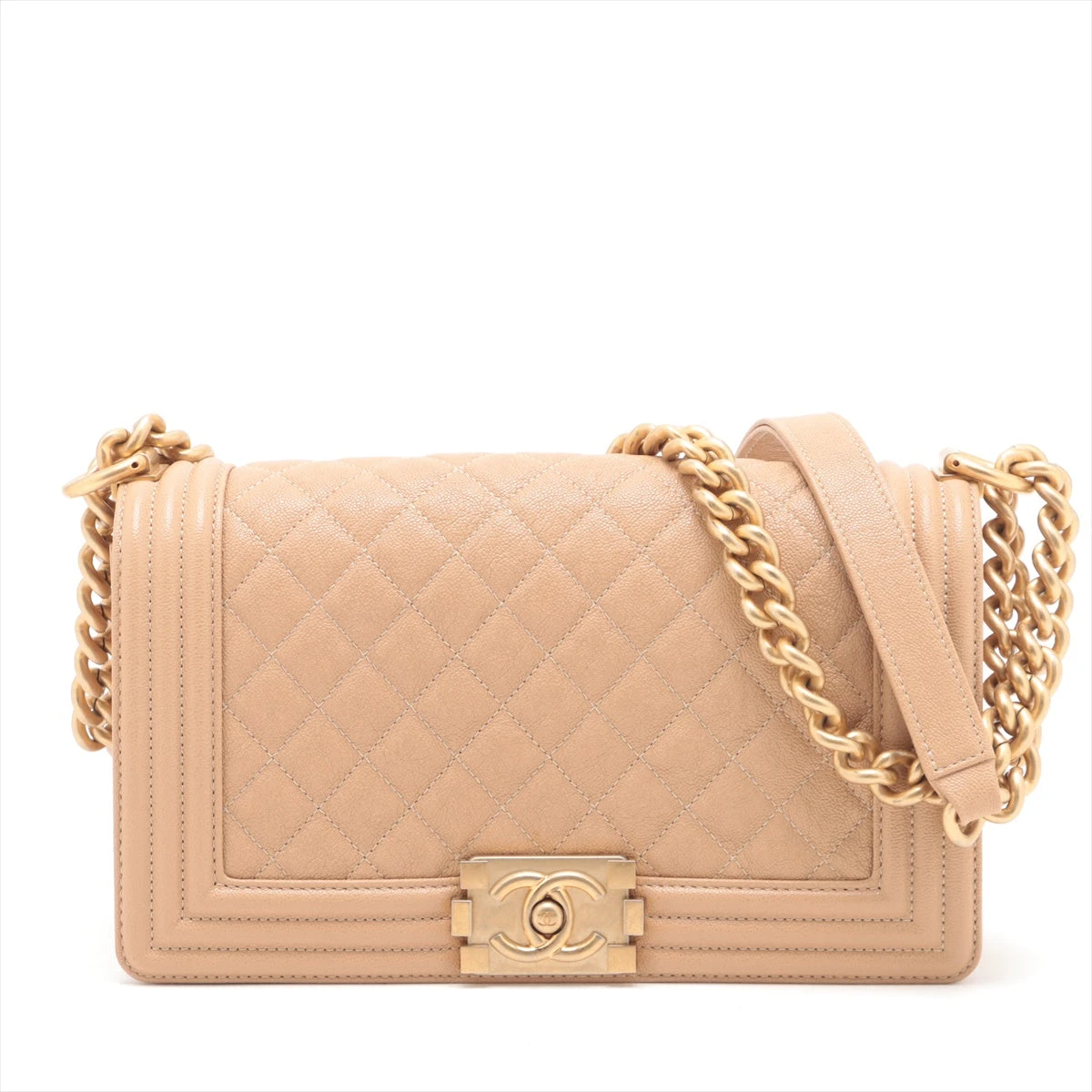 シャネル ボーイシャネル25 キャビアスキン チェーンショルダーバッグ  