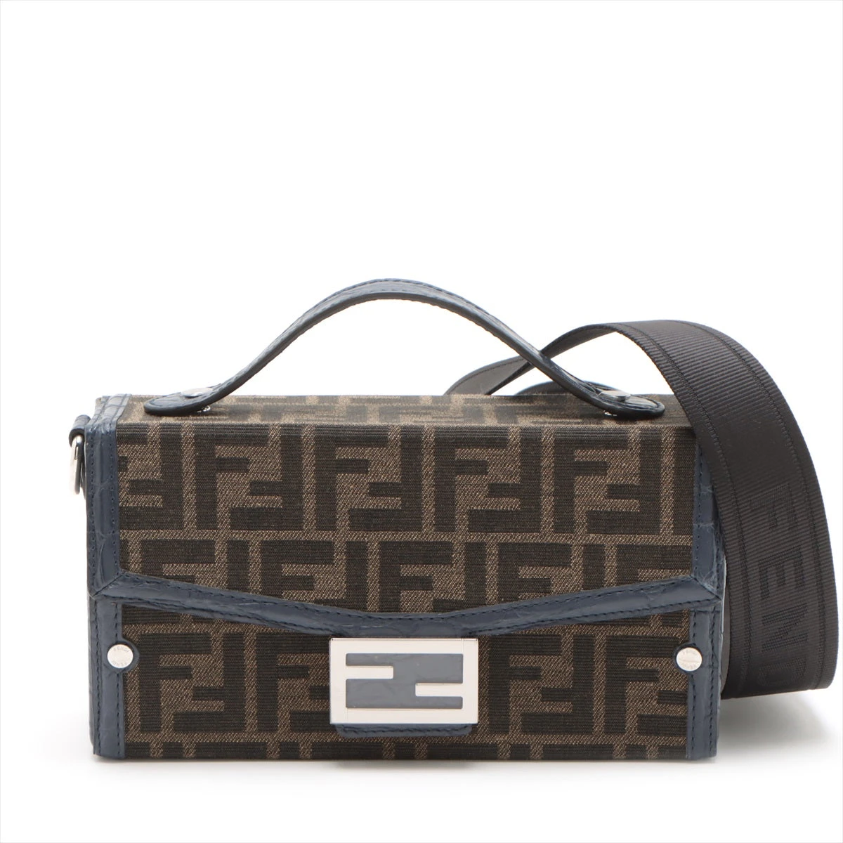 フェンディ ズッカ レザー キャンバス 2way バニティバッグ G金具 Fendi Pre-Owned 1990-2000s ズッカ 2way バニティバッグ