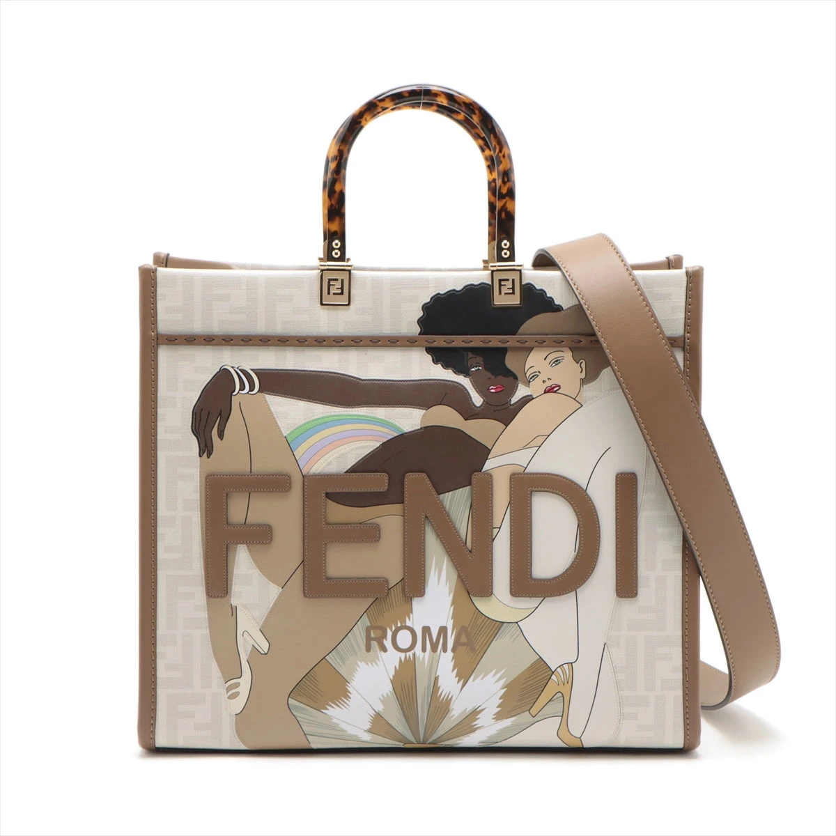 フェンディ ズッカ トートバッグ｜マルチカラー｜中古ブランド品