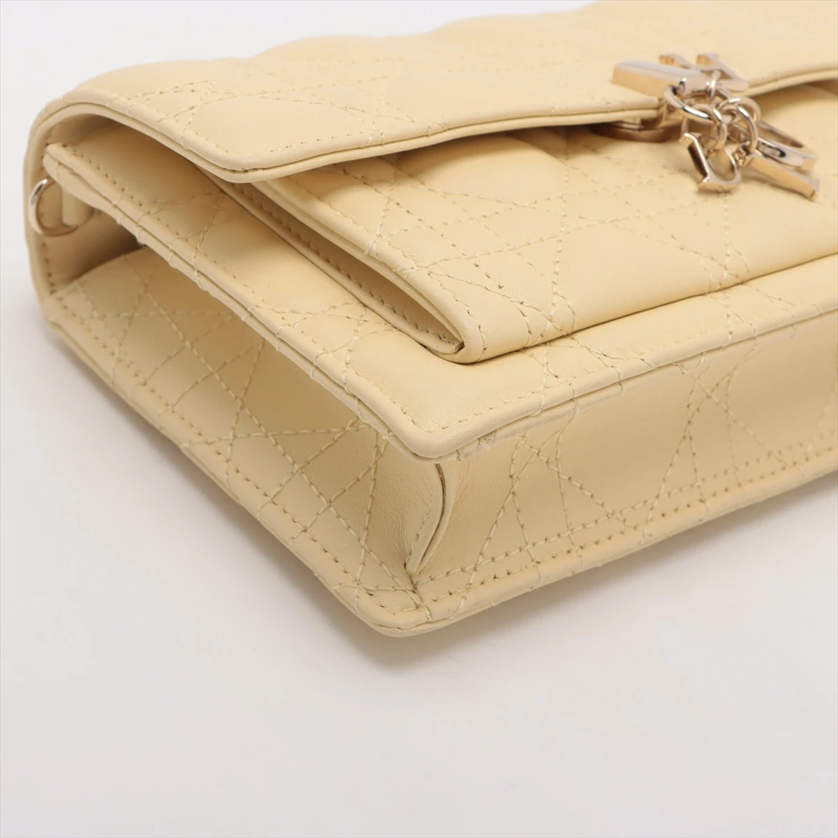 クリスチャンディオール カナージュ レザー チェーンウォレット