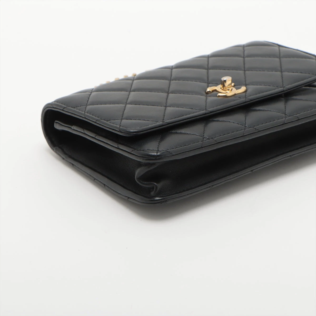 シャネル ラムスキン チェーンウォレット ゴールド金具 31番台 CHANEL