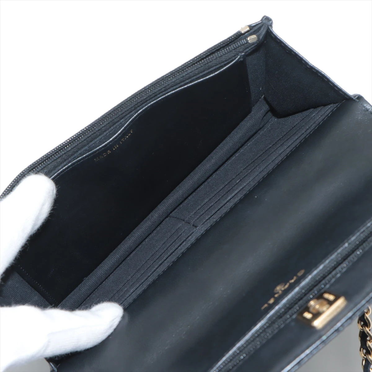 シャネル マトラッセ ラムスキン チェーンウォレット トップ