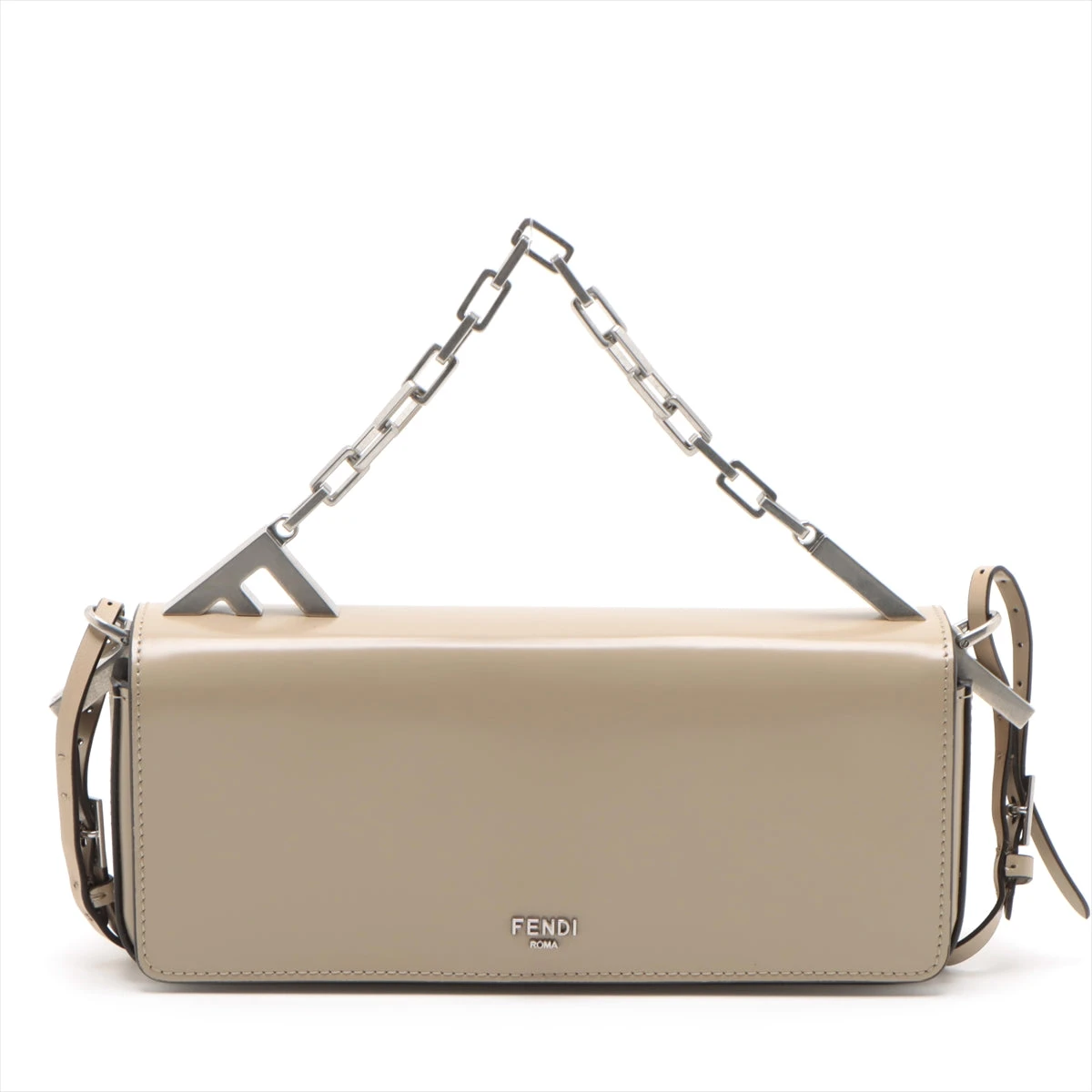 ブラウンレザーショルダーバッグ Fendi フェンディ ルイ ミディアム レザー ブラウン | Fendi