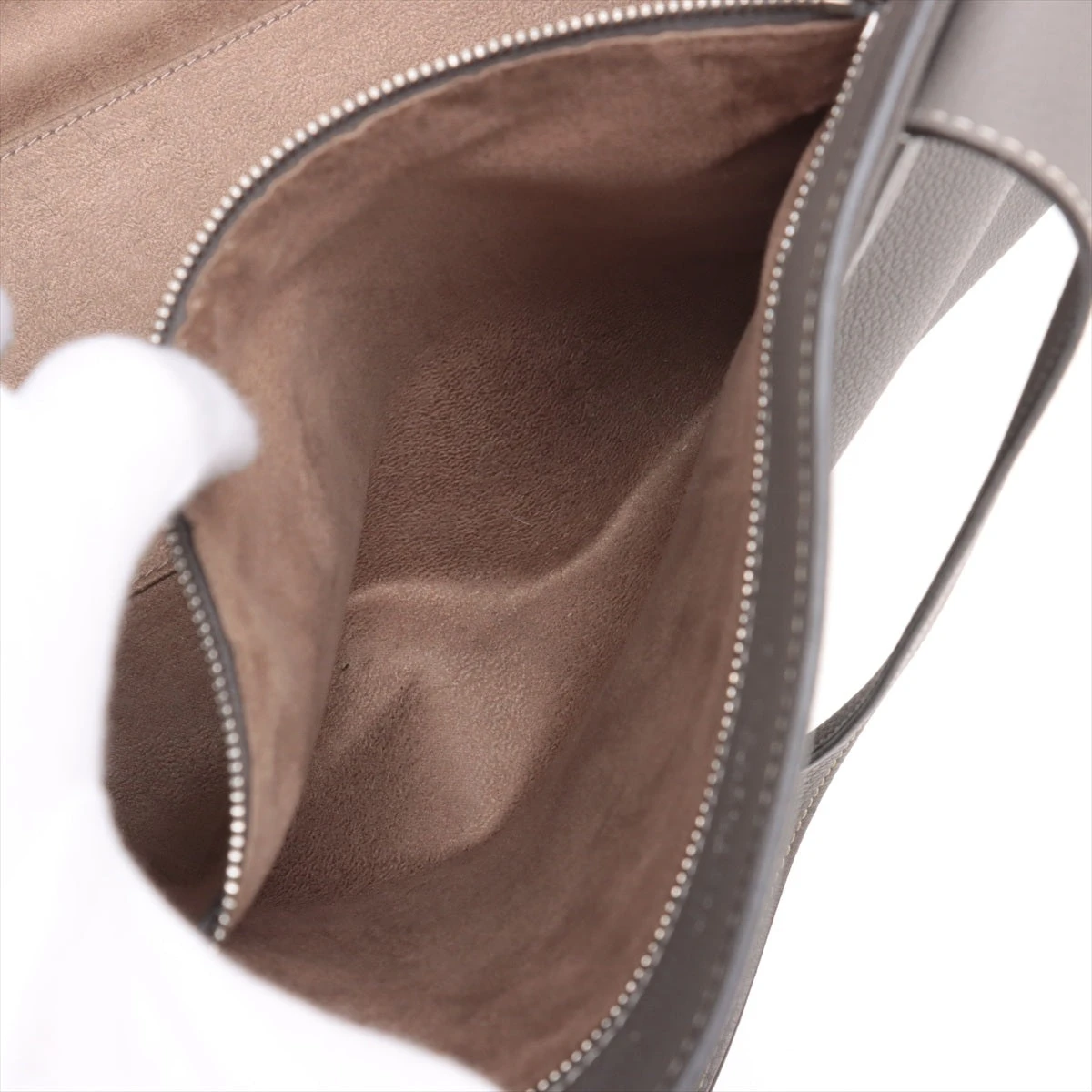 ボナベンチュラ ニコラ レザー トートバッグ グレー A3230740｜中古