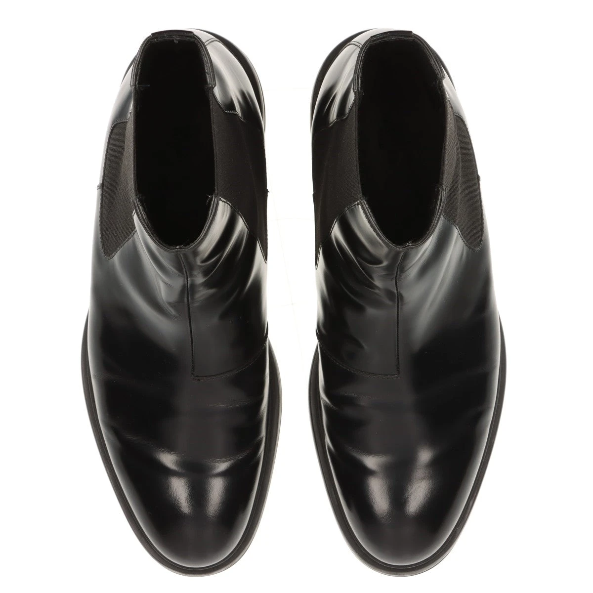 エルメス レザー サイドゴアブーツ 43 メンズ ブラック フュージョン