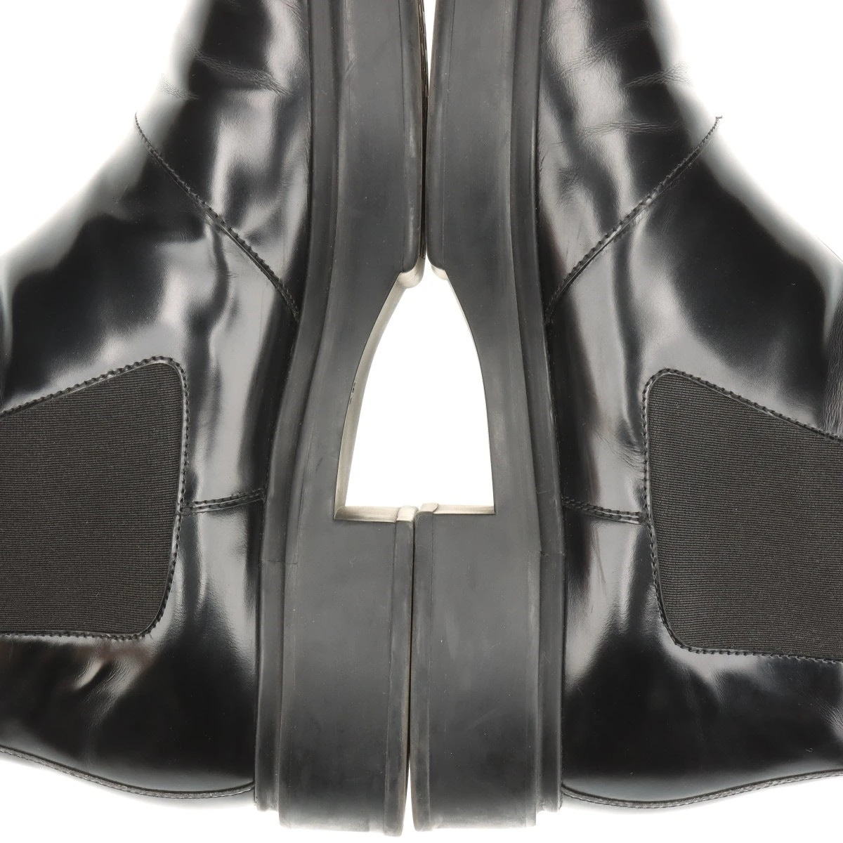 エルメス レザー サイドゴアブーツ 43 メンズ ブラック フュージョン