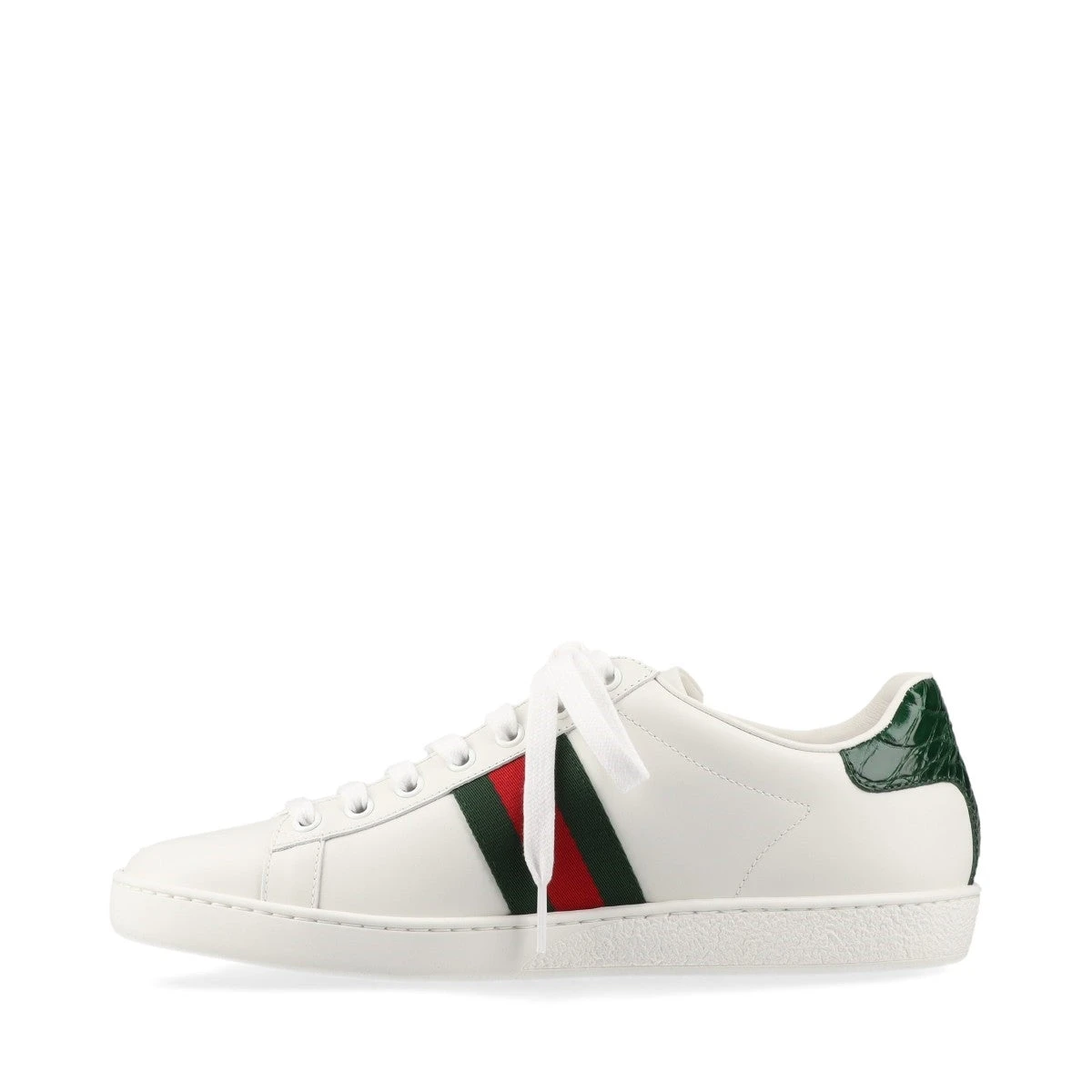 グッチ スニーカー 5.5 シェリーライン ビー ホワイト レザー 23cm GUCCI - グッチ GUCCI スニーカー エース シェリーライン ビー