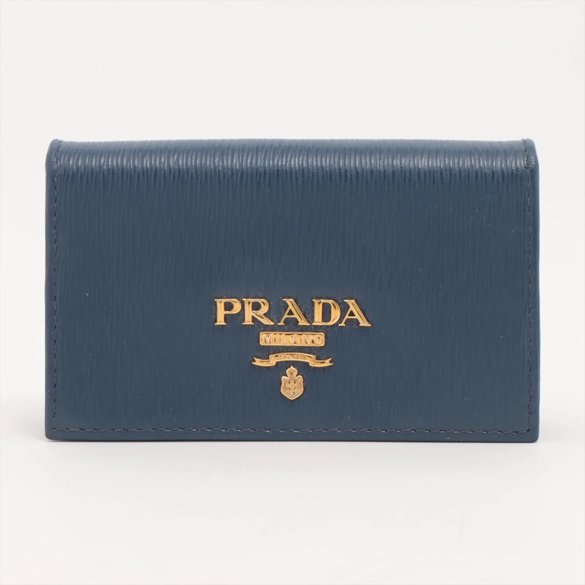PRADA サフィアーノレザー 名刺入れ ネイビー プラダ PRADA カードケース LOGO LETTERING PORTACARTE DI CRED