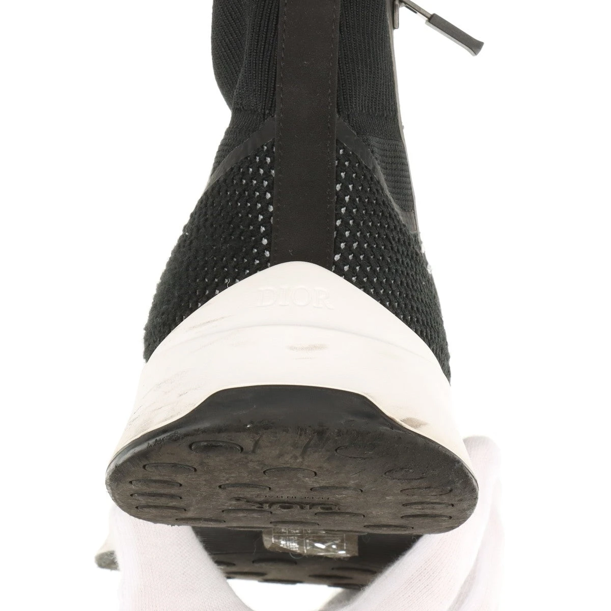 ディオール ニット ソックススニーカー 41 メンズ ブラック サイド  