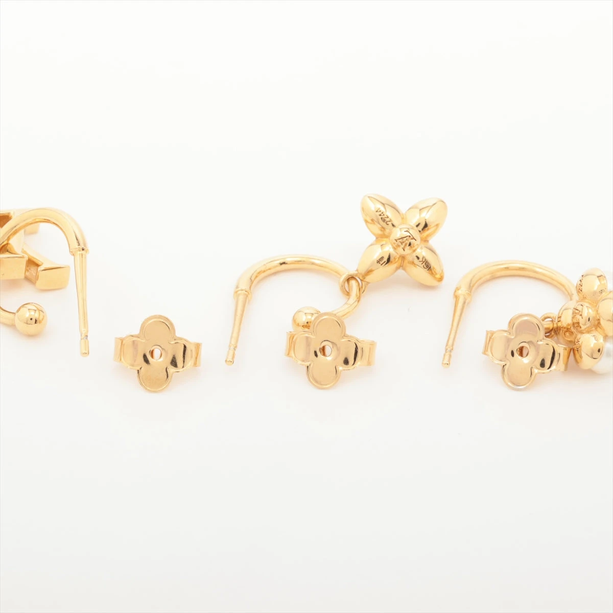ヴィトン M01025 ピアス LVフローラグラム セット3 GK2244