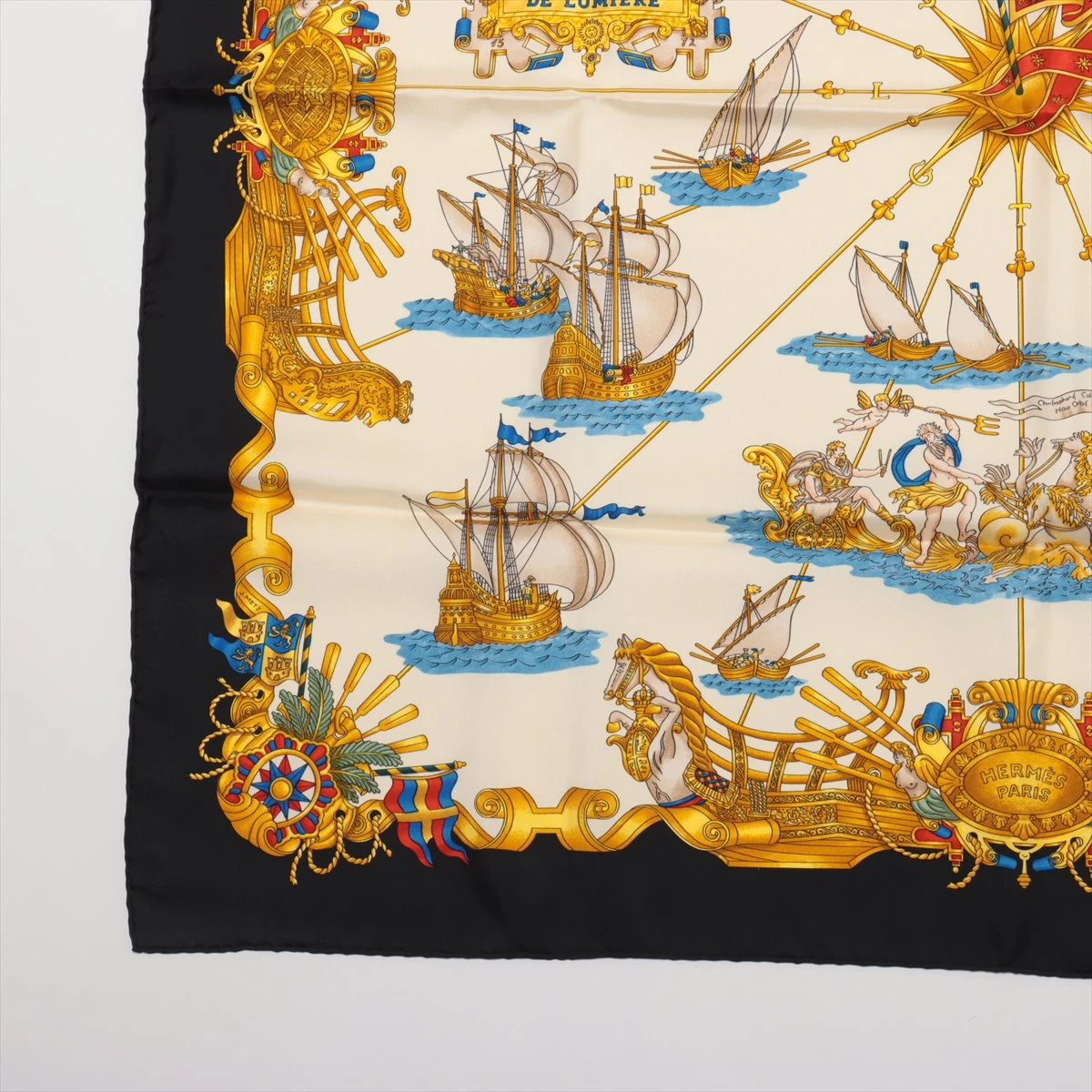 エルメス カレ90 VOILES DE LUMIERE 光の帆船 スカーフ シルク