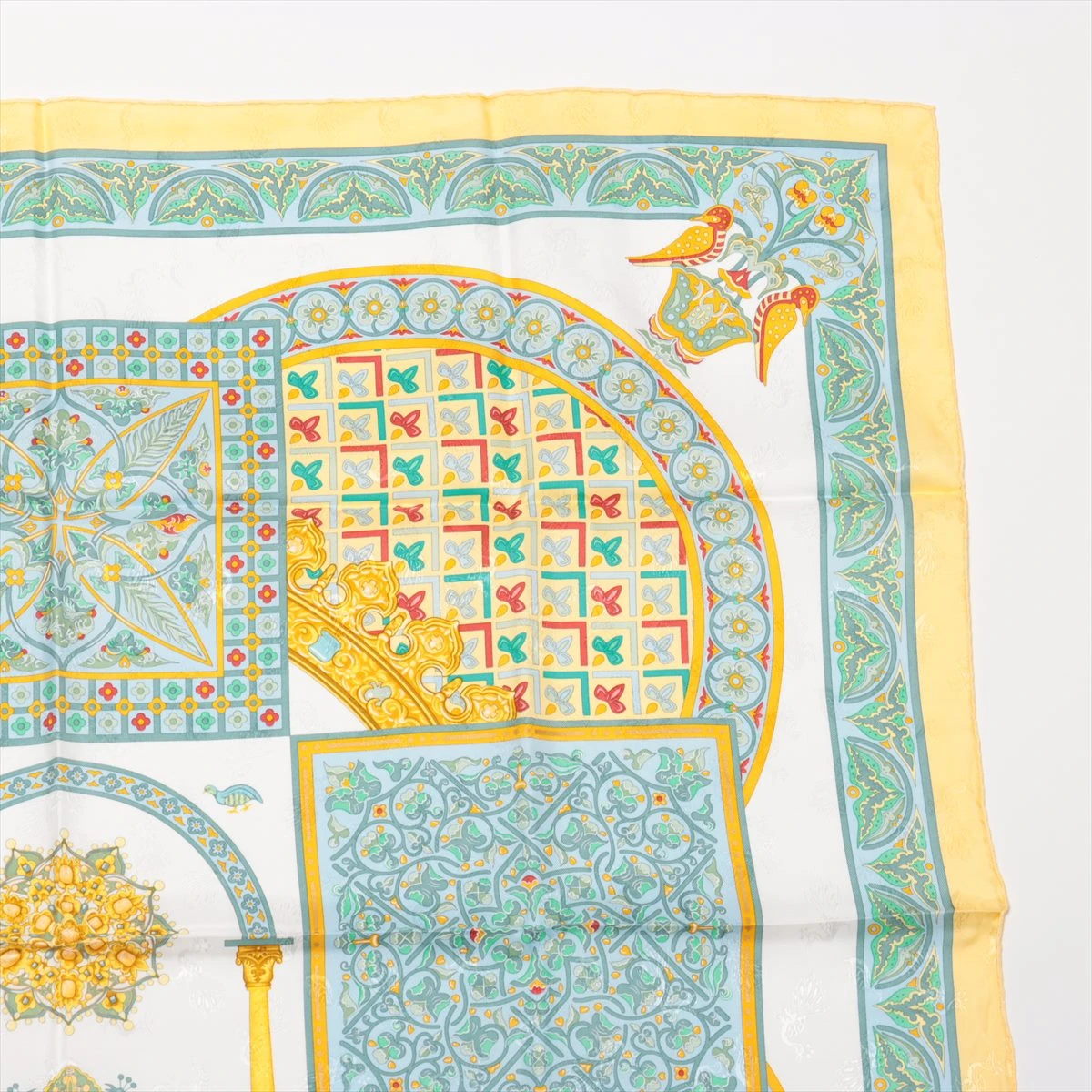エルメス　スカーフ　カレ45 「ビザンチンの空」 エルメス カレ45 CIELS BYZANTINS ビザンチンの空 シルク