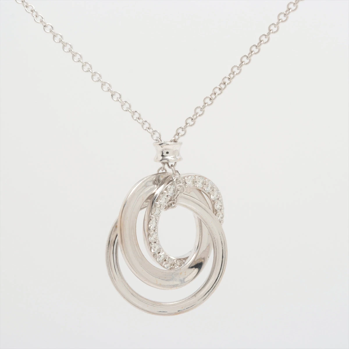 極美品☆箱付】ティファニートリプルインターロッキングダイヤネックレス