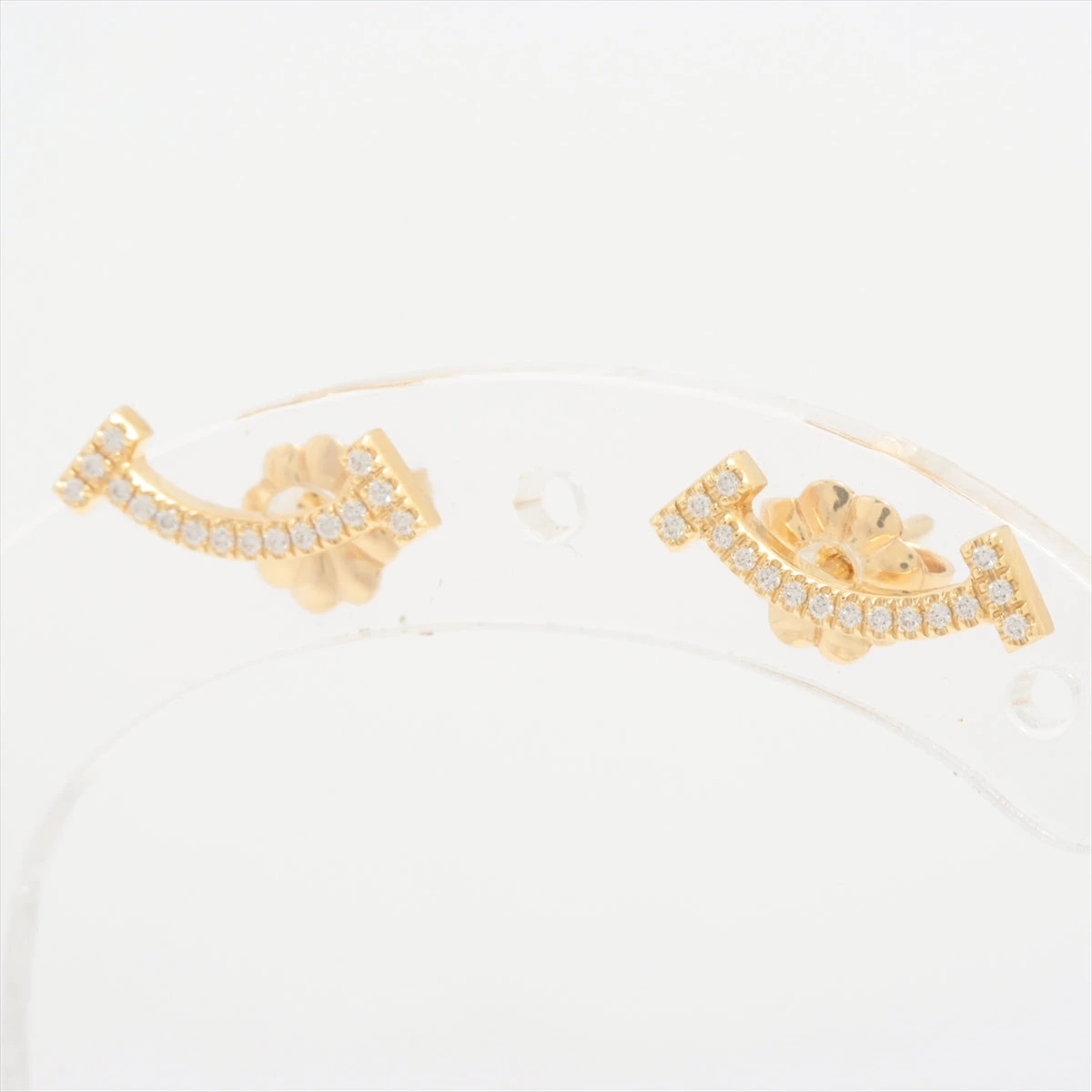 ティファニー Tスマイル ダイヤ ピアス 750(YG) 1.6g