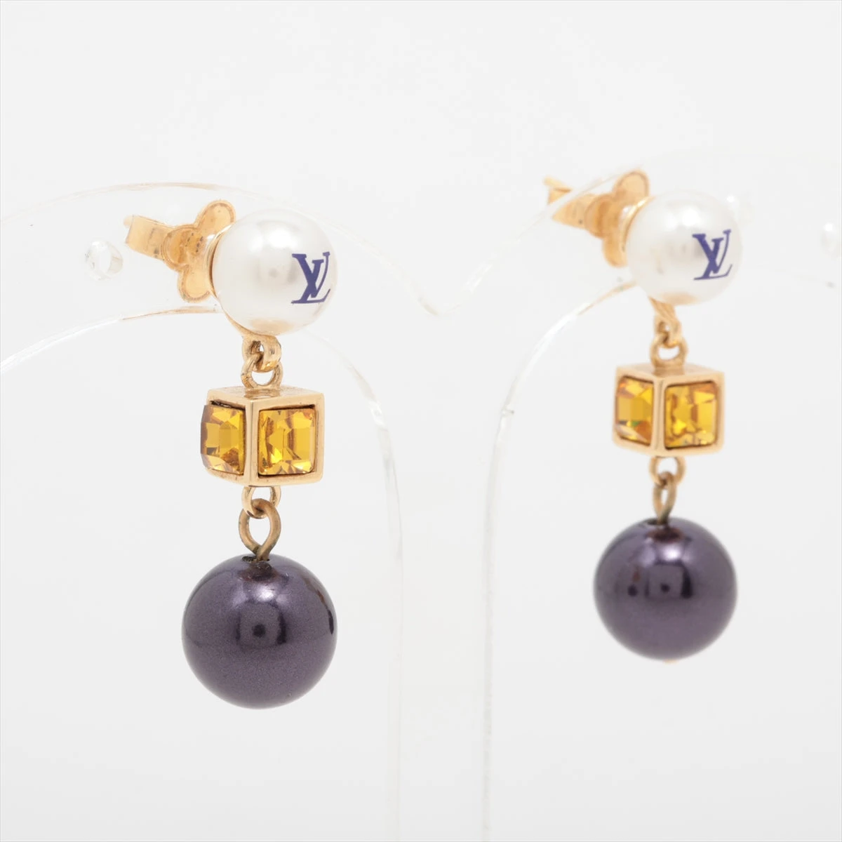 極美品　ルイヴィトン　ピアス　クライミー　リヴァー　フェイクパール 美品 ルイヴィトン ピアス リヴァー クライミー フェイクパール