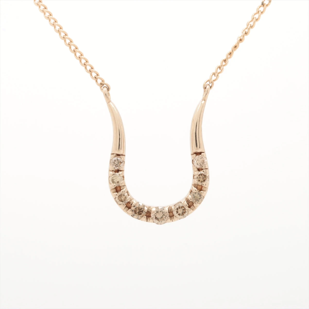 br>K18ダイヤネックレス0.02ct/Aランク/76【中古】 いじめ 