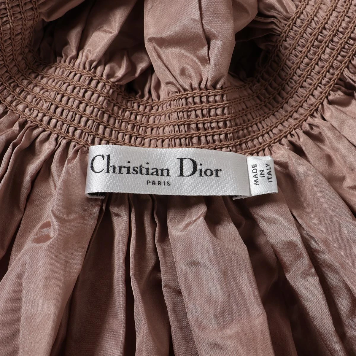 Dior ピンクオフショルダードレス ボウタイ付き クリスチャンディオール シルク ブラウス 38 レディース ピンク