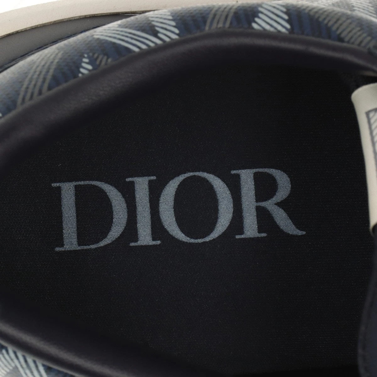 ディオール レザー×スエード スニーカー 43 メンズ ネイビー×ホワイト