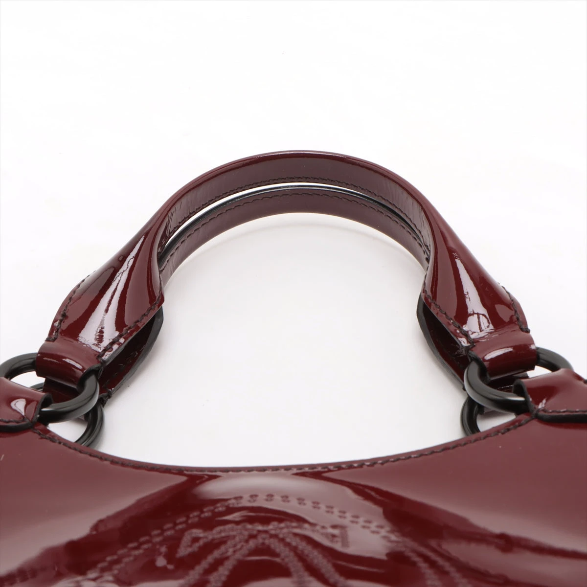 専用！　Cartier マルチェロ　ボルドー　エナメルバッグ 未使用品！！ カルティエ トートバッグ ハンドバッグ パテントレザー マルチェロ