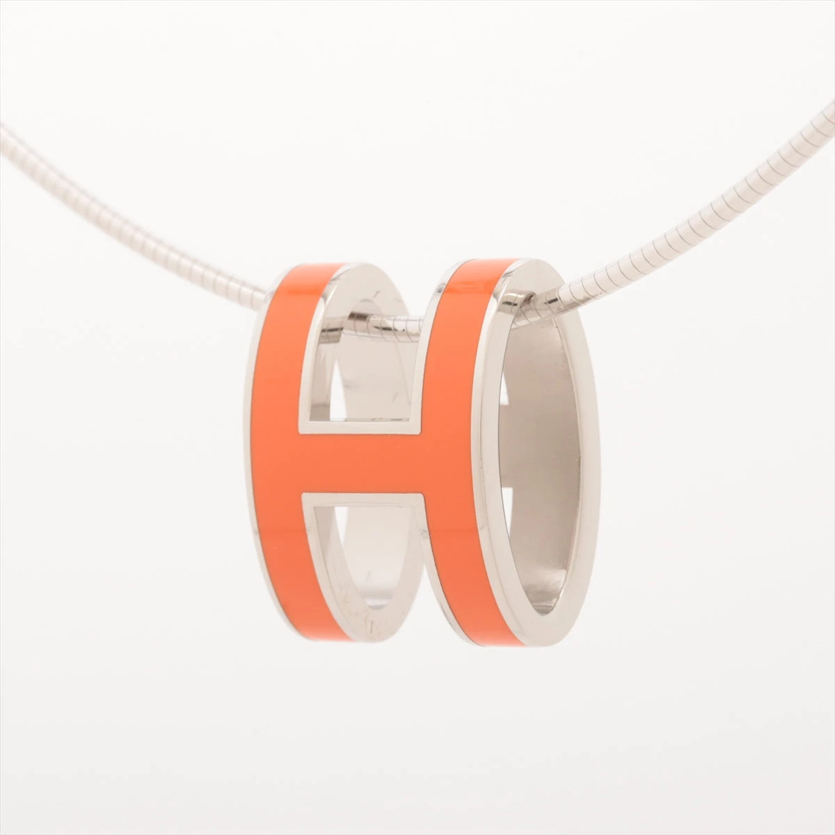エルメス HERMES Ｈロゴ ネックレス ポップアッシュ オレンジ チョーカー エルメス ポップアッシュ Hネックレス ネックレス 925 オレンジ