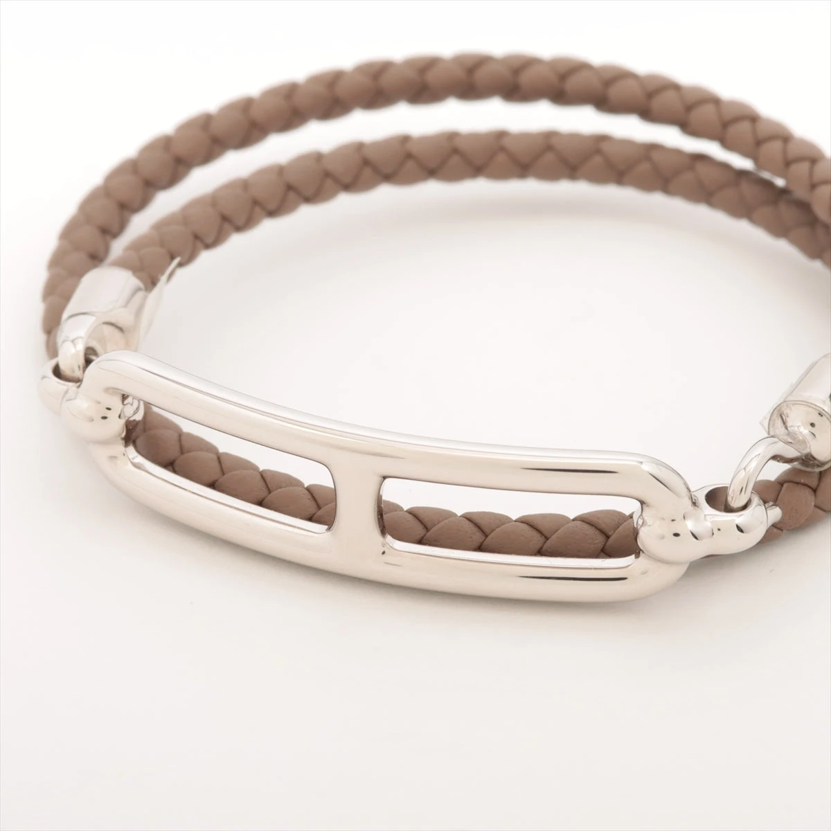 エルメス ルリ ドゥブルトゥール ブレスレット GP×革 エトゥープ